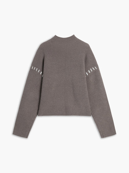 Aster | Knit Oversized Mock Neck Sweater