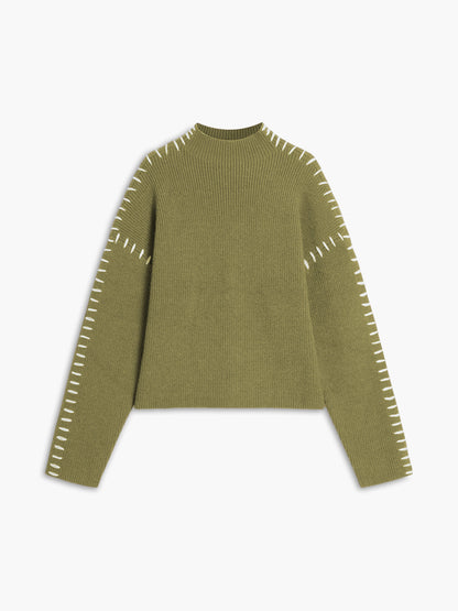 Aster | Knit Oversized Mock Neck Sweater
