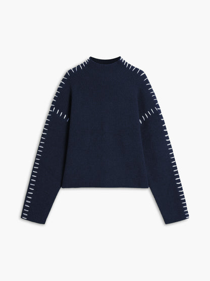 Aster | Knit Oversized Mock Neck Sweater