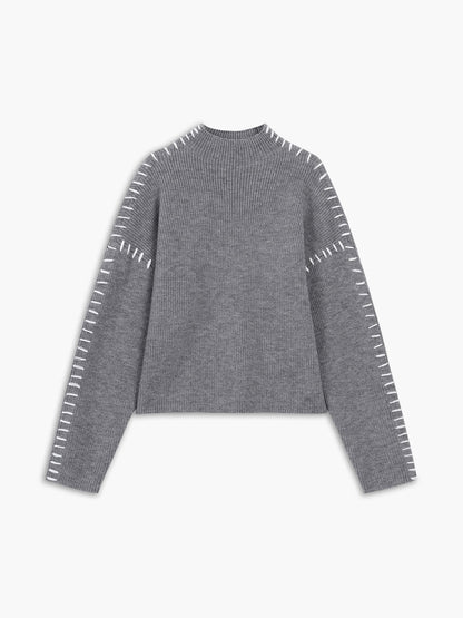 Aster | Knit Oversized Mock Neck Sweater