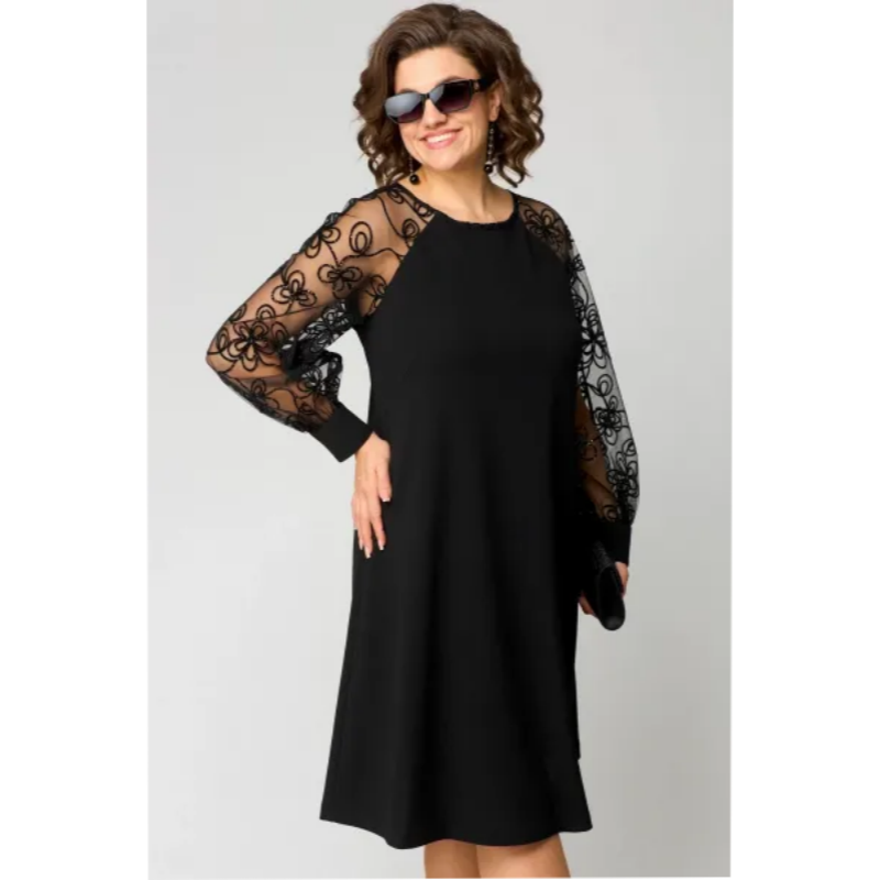 Loretta | Elegant and Comfy Lace Dress with Long Sleeves