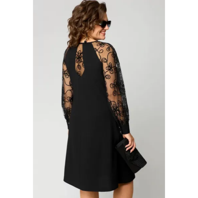 Loretta | Elegant and Comfy Lace Dress with Long Sleeves