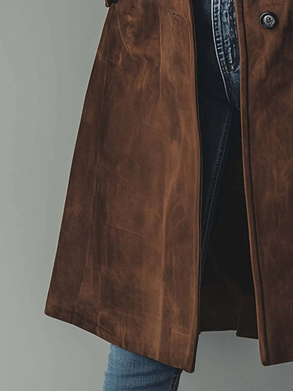 Amelia | Classic Double-Breasted Trench Coat with Vintage Styling