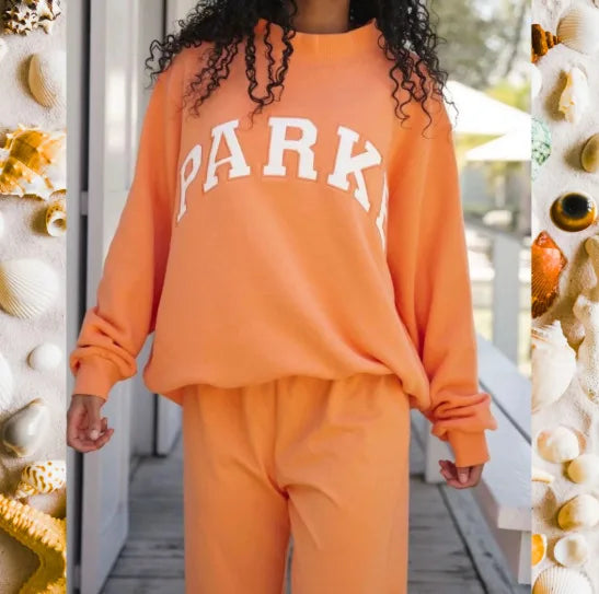 Marissa | Cozy Mock Neck Knit Sweatshirt with Varsity Lettering